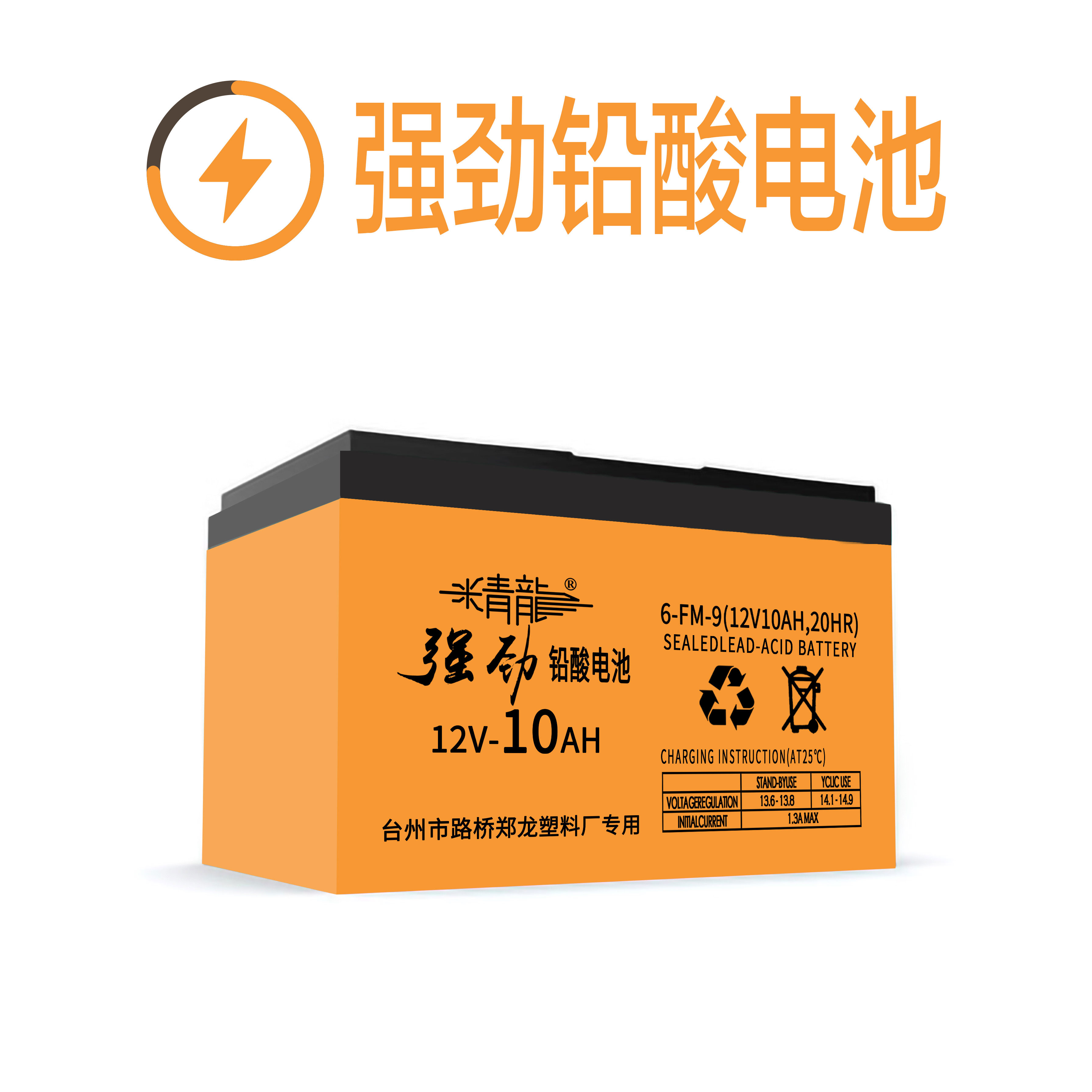精龙原装铅酸电池12V 10Ah